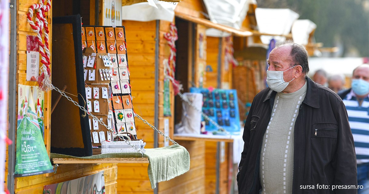 Târgul mărțișorului la Satu Mare s-a deschis ieri, pe 24 februarie, de Dragobete