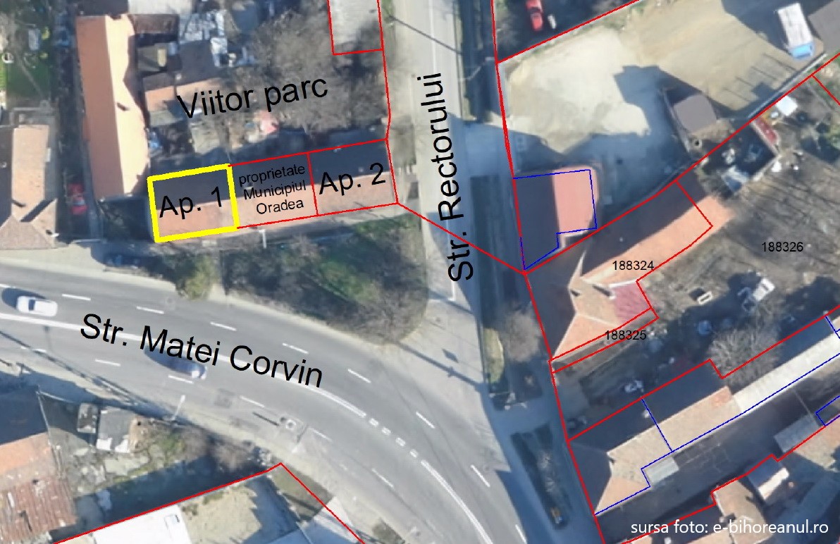 Primăria Oradea cumpără două apartamente pentru a amenaja pe locul lor un parc în strada Rectorului
