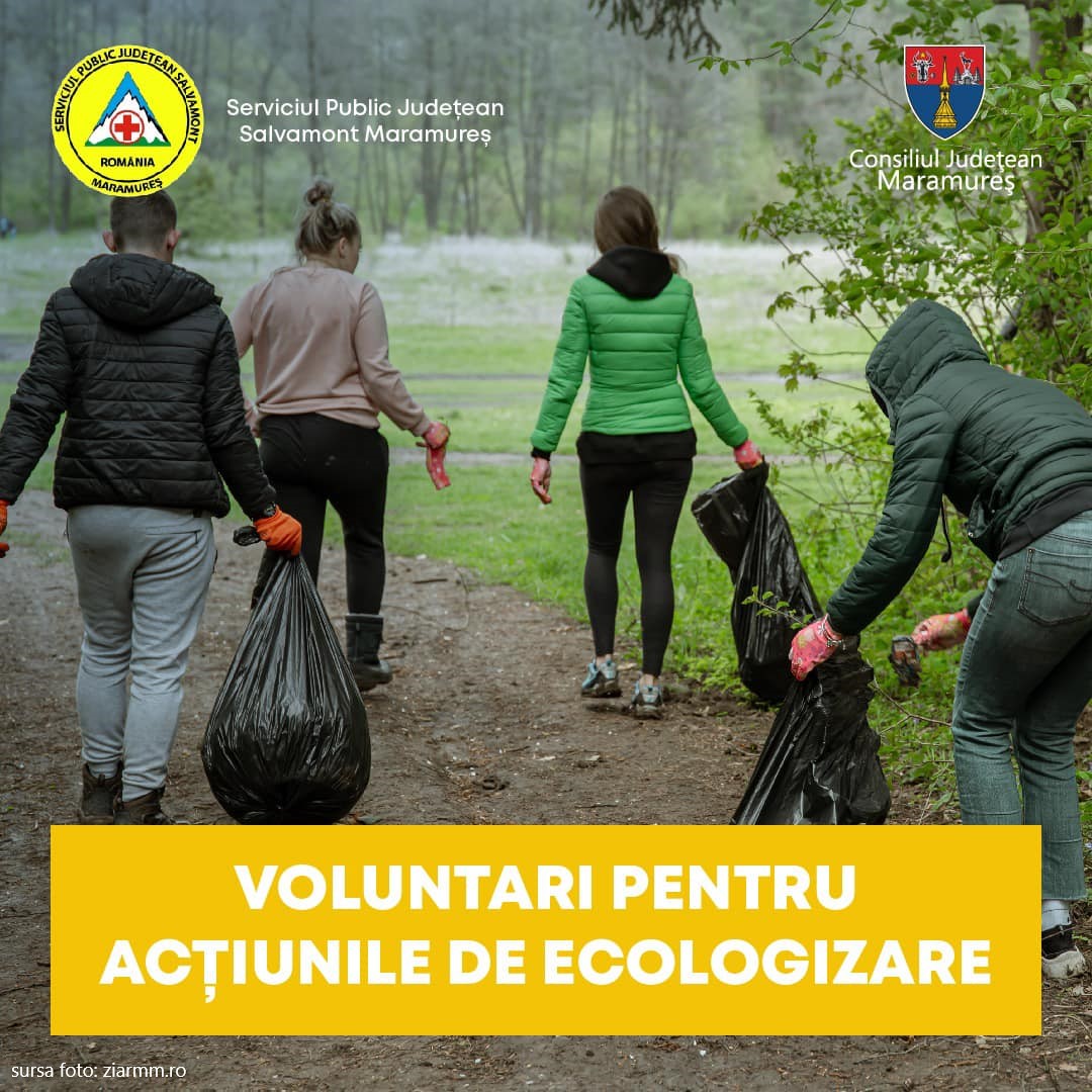 Acțiuni de ecologizare prin Serviciul Județean Salvamont Maramureș începând de luna viitoare