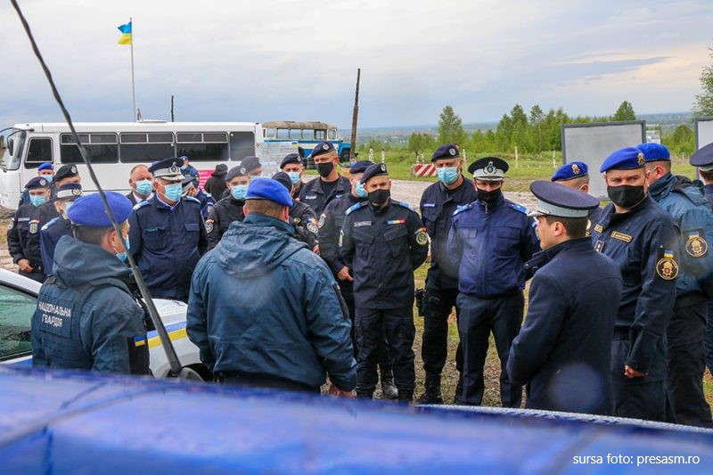 Exercițiu al Jandarmeriei Satu Mare la granița cu Ucraina, împotriva crimei organizate