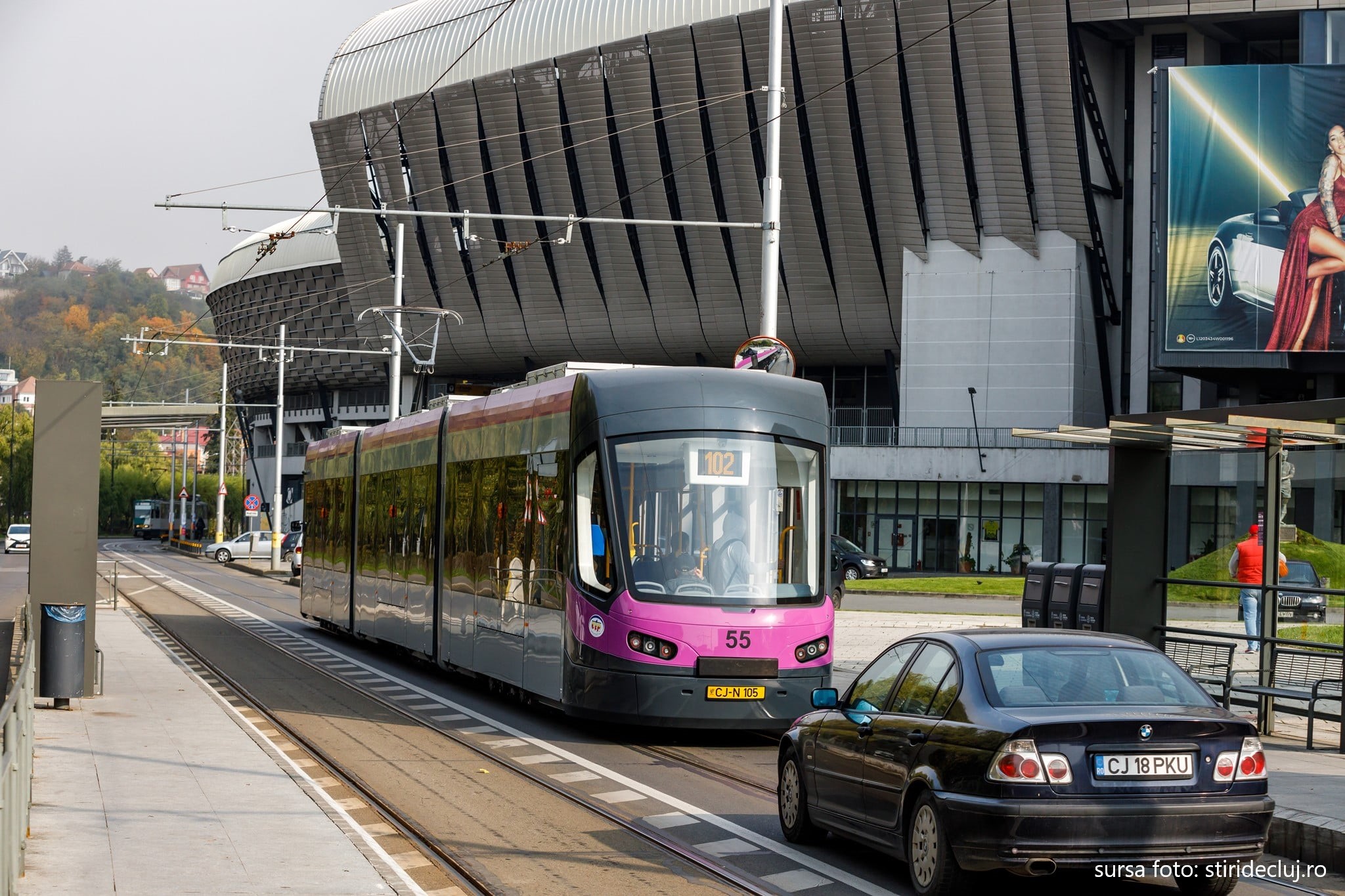 Se pregătește o bandă separată pentru tramvaiul Mănăștur - Centru din municipiul Cluj-Napoca