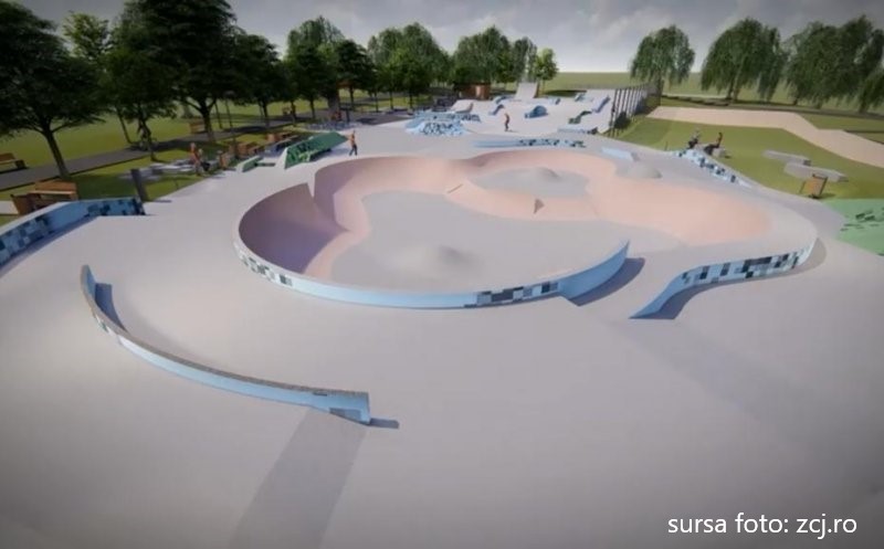 Skatepark-ul din parcul Rozelor, din municipiul Cluj-Napoca, este aproape gata, susțin edilii