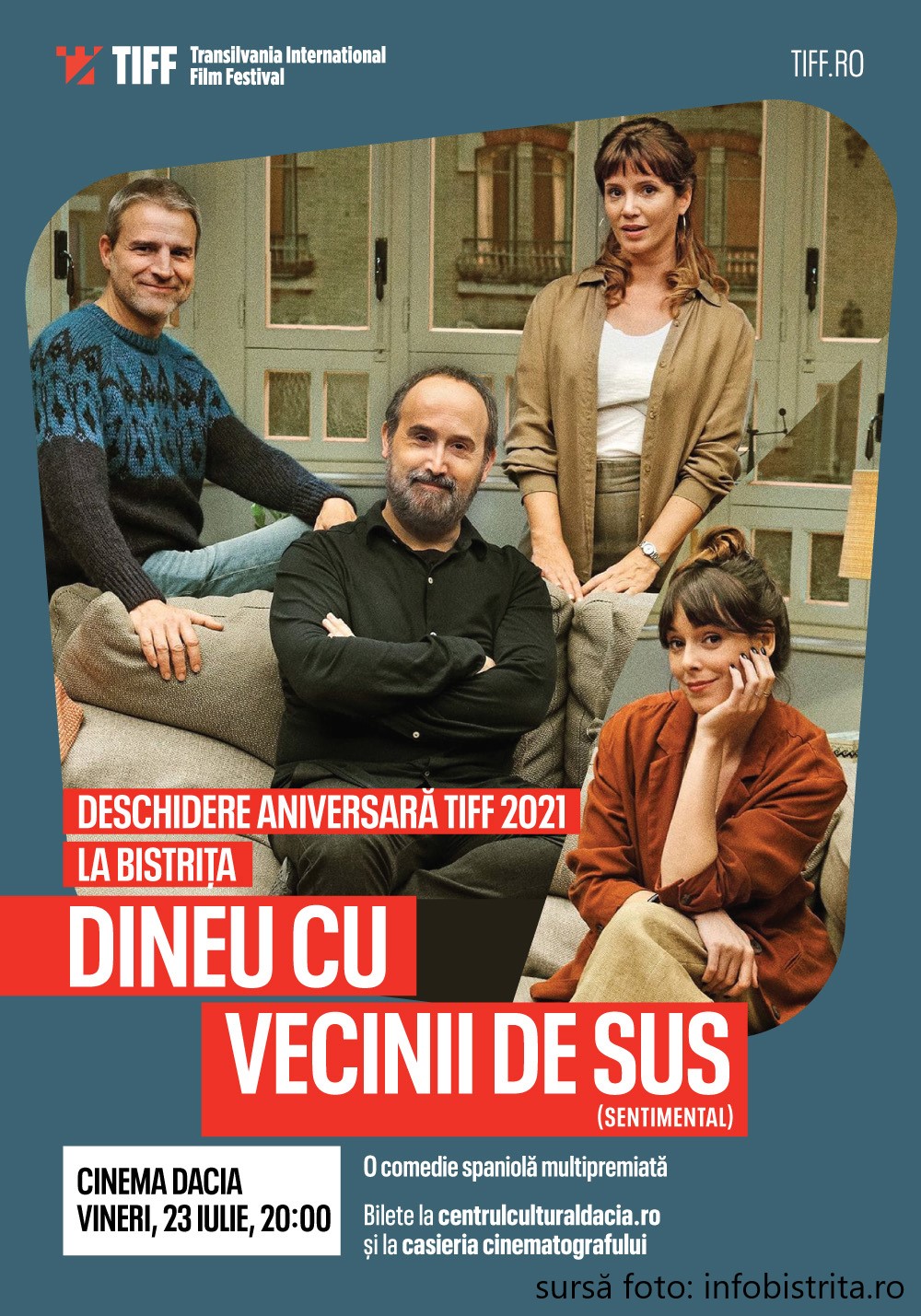 Filmul din deschiderea Festivalului Internațional de Film Transilvania va fi proiectat și la Bistrița